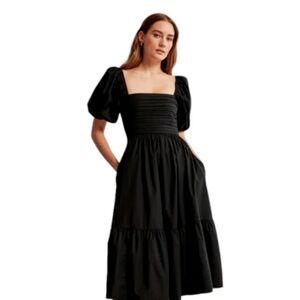 Emerson Black Puff Sleeve Dress